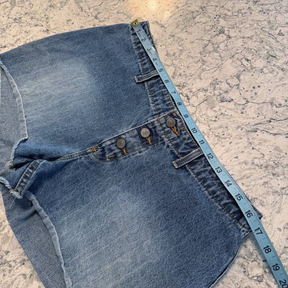 Vintage No Boundaries Shorts Size 13 Low Rise Y2K 90s Button Fly Denim Cotton - Picture 7 of 10